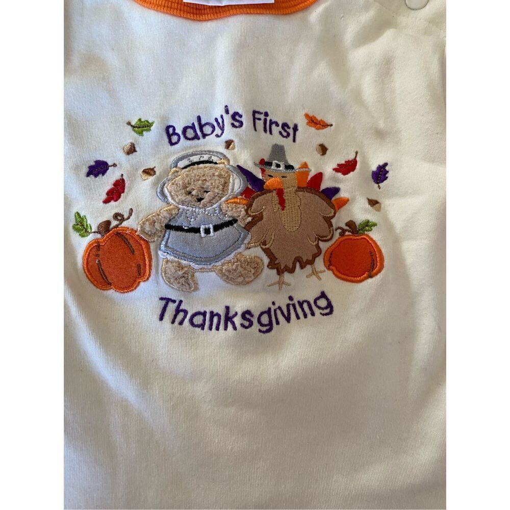 Miniwear vintage babies first thanksgiving, long sleeve tee 0/3 months 